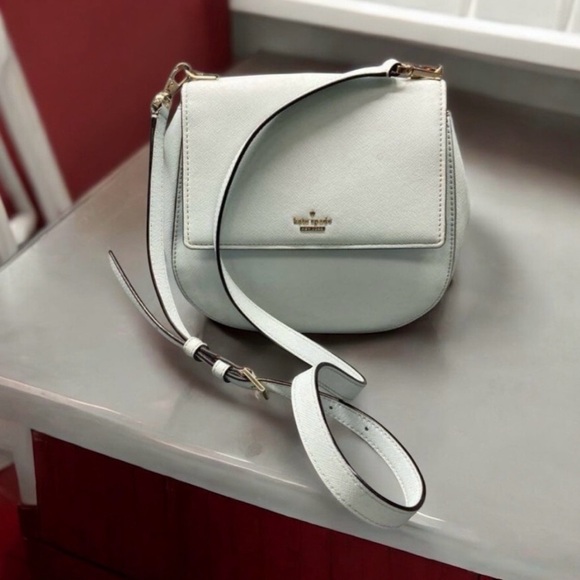 Kate Spade Cameron Street Byrdie Aqua saddle crossbody bag